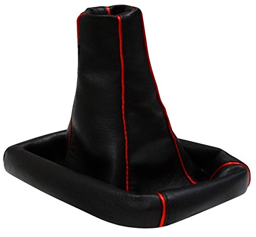 AERZETIX - Schaltsack - aus kunstleder - schwarz/rot - für auto von AERZETIX