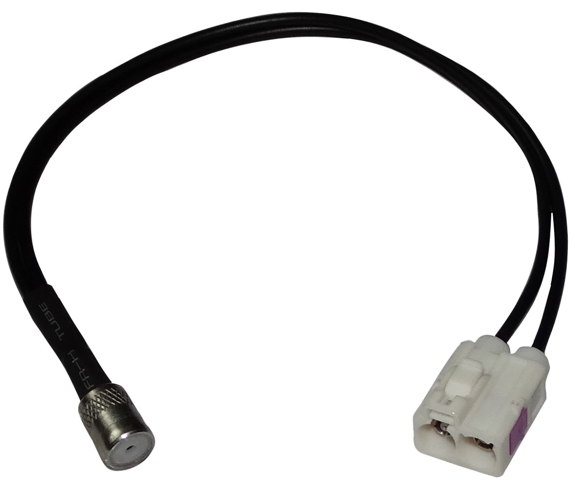 AERZETIX - C11994 - Stecker - kabel adapter - autoradio antenne - dual FAKRA - weiß weiblich - ISO von AERZETIX