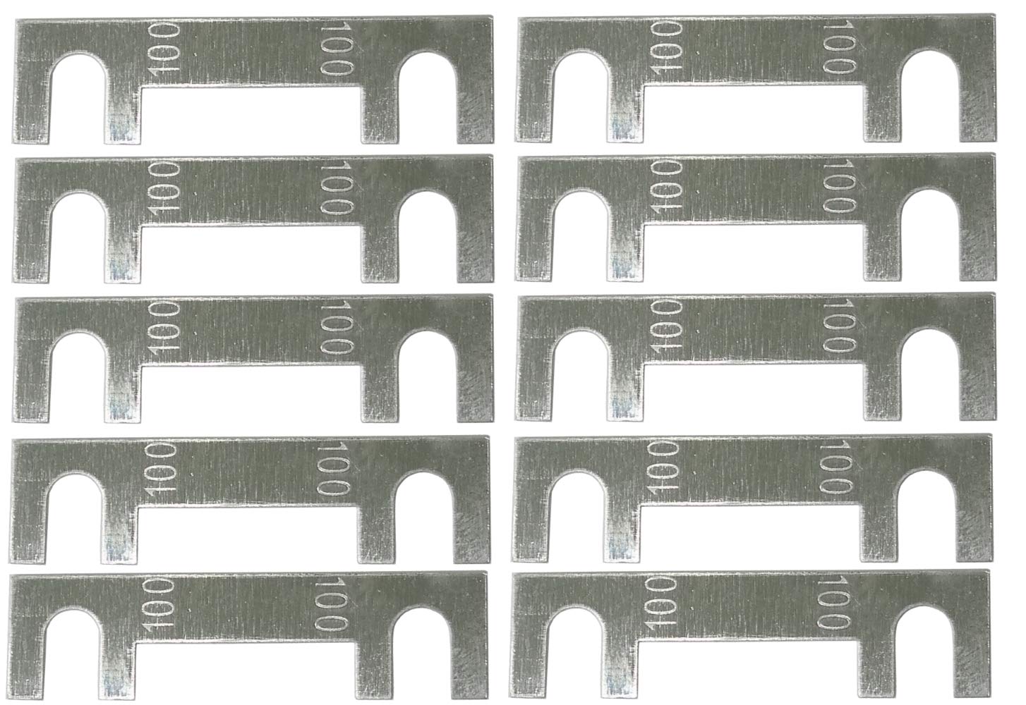 AERZETIX - C42200-10 x Streifensicherung - 100A - mit Laschen Schaufeln - für Hochstrom - Sicherungshalter von AERZETIX