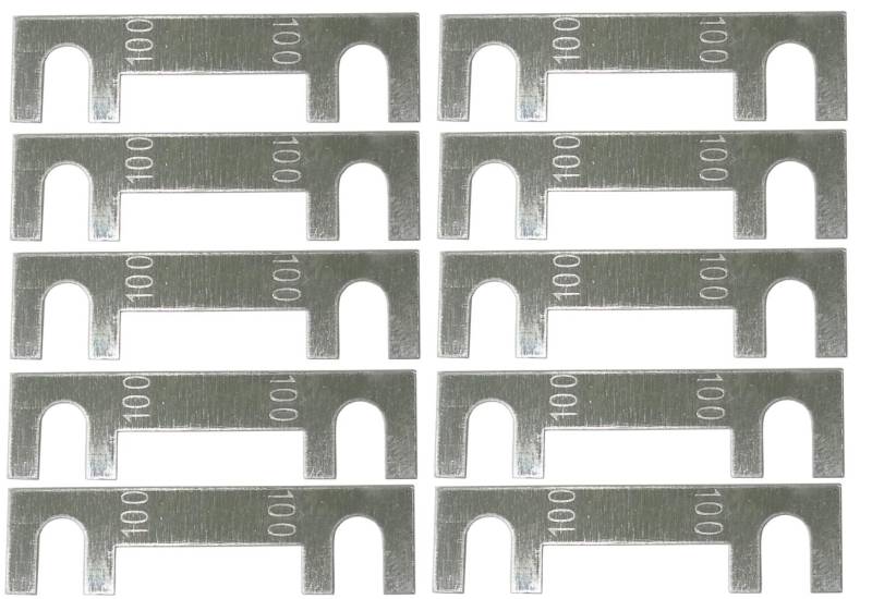 AERZETIX - C42200-10 x Streifensicherung - 100A - mit Laschen Schaufeln - für Hochstrom - Sicherungshalter von AERZETIX