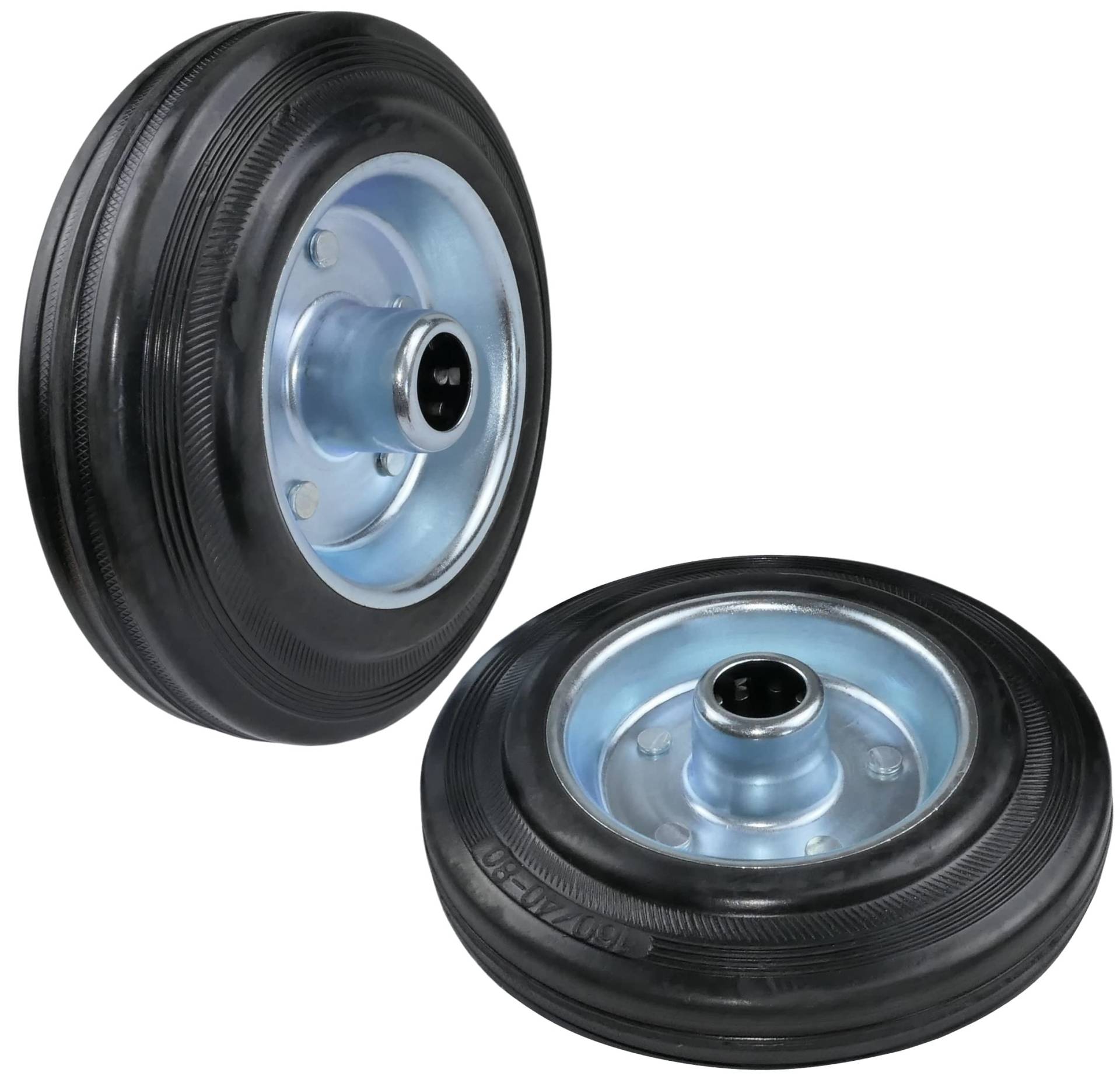 AERZETIX - C58900-2er-Set Wagenräder Ø160 mm wagenrollen mit nadellager - tragfähigkeit 130 kg - radfarbe: schwarz aus gummi - stahlfelge AERZETIX - C58900-2er-Set Wagenräder Ø160 mm wagenrollen mit nadellager - tragfähigkeit 130 kg - radfarbe: schwarz aus gummi - stahlfelge von AERZETIX