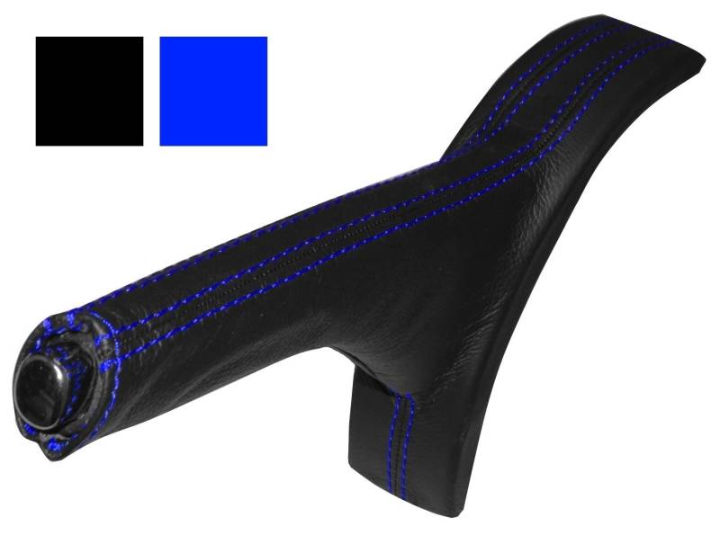 AERZETIX - Handbremssack Handbremse - 100% Echtleder - Lederfarbe Schwarz - Nähte: Blauen von AERZETIX