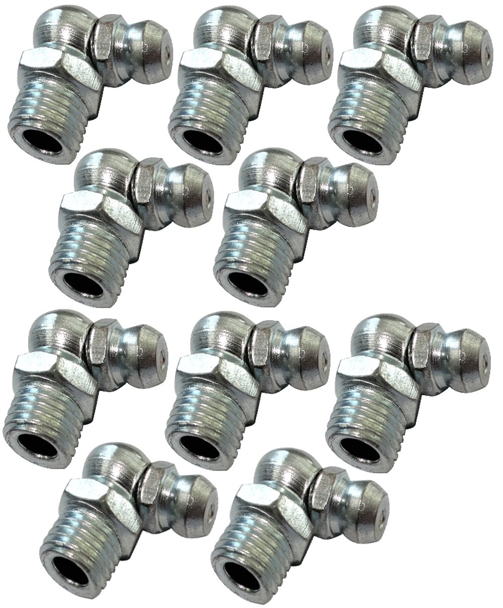 Aerzetix: 10x Schmiernippel Kegelschmiernippel Fettnippel M8 8mm 90 ° abgewinkelt C18624 Aerzetix: 10x Schmiernippel Kegelschmiernippel Fettnippel M8 8mm 90 ° abgewinkelt C18624 von AERZETIX