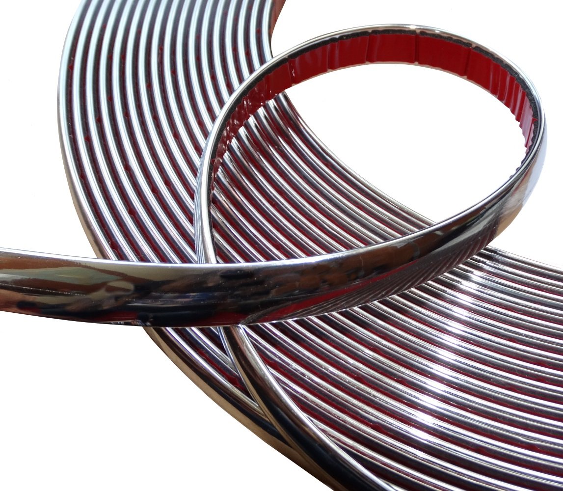 Aerzetix: 15mm 4.5m Klebebandstreifen Chrom-Nickel-Silber-Farbe Aerzetix: 15mm 4.5m Klebebandstreifen Chrom-Nickel-Silber-Farbe von AERZETIX
