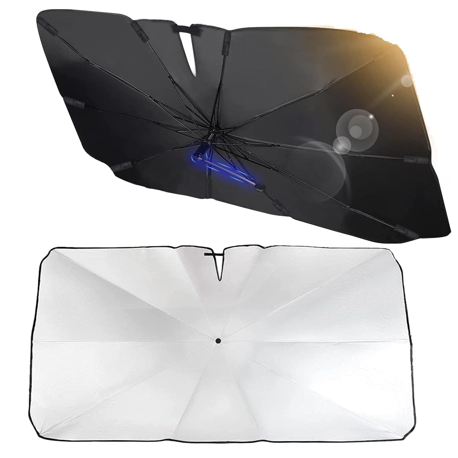 AEYAKA Sonnenschutz Auto Frontscheibe, Faltbarer Windschutzscheibe Sonnenschirm, UV-Schutz & Hitzeschutz, Reflektierend, Abdeckung für Innenraum Windschutzscheibe für Limousine & SUV (M) von AEYAKA