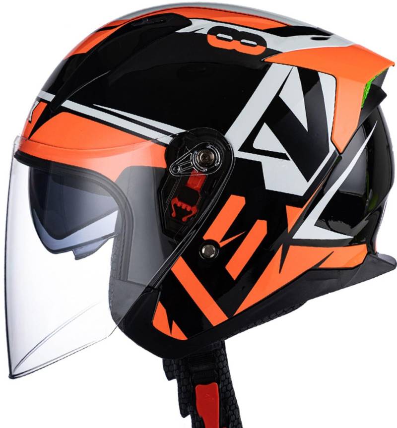 3/4 Halber Motorradhelm Jethelm DOT/ECE Zertifiziert Roller Helm Mopedhelm Für Motoroller Herren Damen Motorradhelm Für Motorrad Mofa Roller Scoote Chopper Bike Mopeds 8,XL von AEZXSHOP