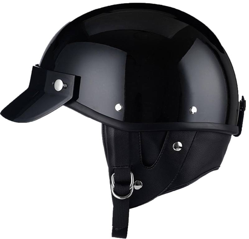 Halbschalenhelm, Mit DOT/ECE Motorradhelm Jethelm Retro Chopper Helm Retro Motorrad Helm Scooter-Helm Jugendliche Offenem Helm Für Bike Mopeds Herren Und Damen Erwachsene 5,XXL von AEZXSHOP