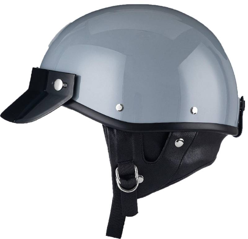 Halbschalenhelm, Mit DOT/ECE Motorradhelm Jethelm Retro Chopper Helm Retro Motorrad Helm Scooter-Helm Jugendliche Offenem Helm Für Bike Mopeds Herren Und Damen Erwachsene 9,L von AEZXSHOP