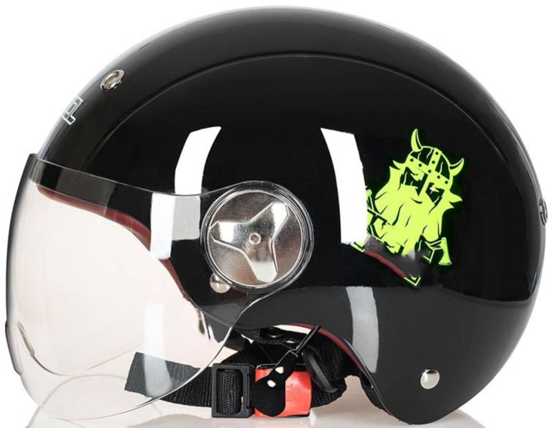 Jethelm Mopedhelm,Chopper Helm Halbhelm DOT/ECE-Zugelassen Scooter Helm Mopedhelm Für Herren Damen Skateboard Helm Reithelme Für Bike Mopeds Roller Scoote Moped Mofa 5,XL von AEZXSHOP