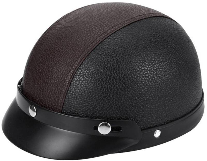 Jethelm Retro, Motorradhelm Jethelm Roller-Helm, Deutscher Stil Halbschale Helm, Herren Und Damen Vintage Halbgesicht Chopper Helm DOT/ECE-Zugelassen Für Bike Mopeds 1 von AEZXSHOP