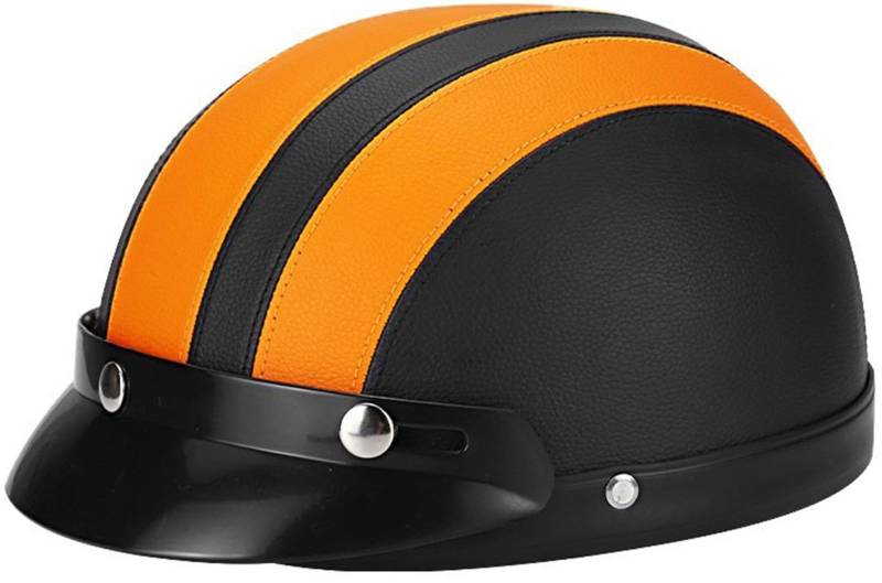 Jethelm Retro, Motorradhelm Jethelm Roller-Helm, Deutscher Stil Halbschale Helm, Herren Und Damen Vintage Halbgesicht Chopper Helm DOT/ECE-Zugelassen Für Bike Mopeds 13 von AEZXSHOP