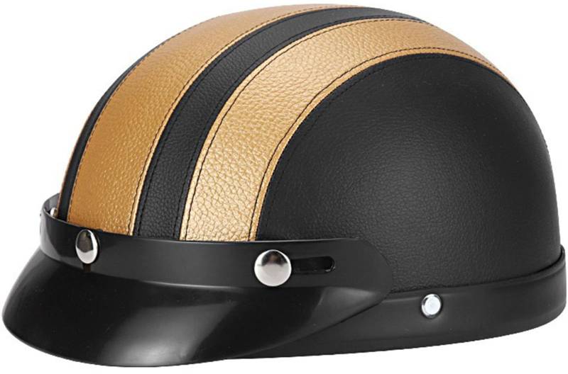 Jethelm Retro, Motorradhelm Jethelm Roller-Helm, Deutscher Stil Halbschale Helm, Herren Und Damen Vintage Halbgesicht Chopper Helm DOT/ECE-Zugelassen Für Bike Mopeds 14 von AEZXSHOP