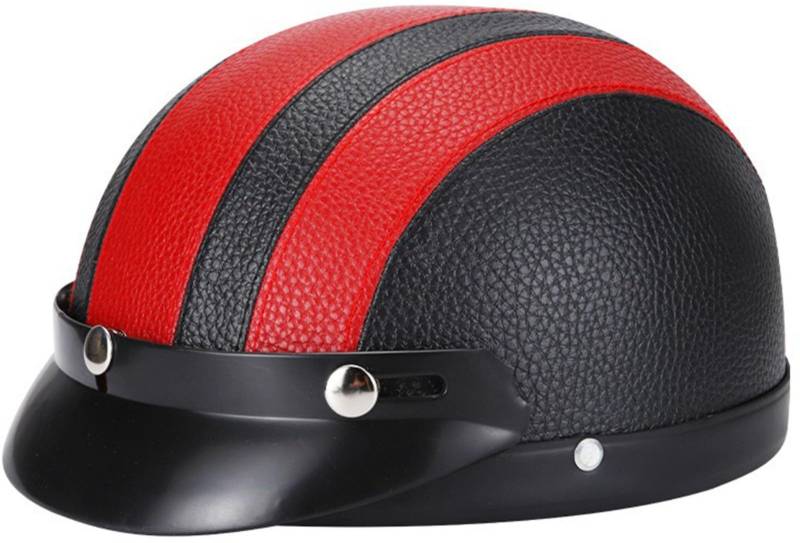Jethelm Retro, Motorradhelm Jethelm Roller-Helm, Deutscher Stil Halbschale Helm, Herren Und Damen Vintage Halbgesicht Chopper Helm DOT/ECE-Zugelassen Für Bike Mopeds 9 von AEZXSHOP