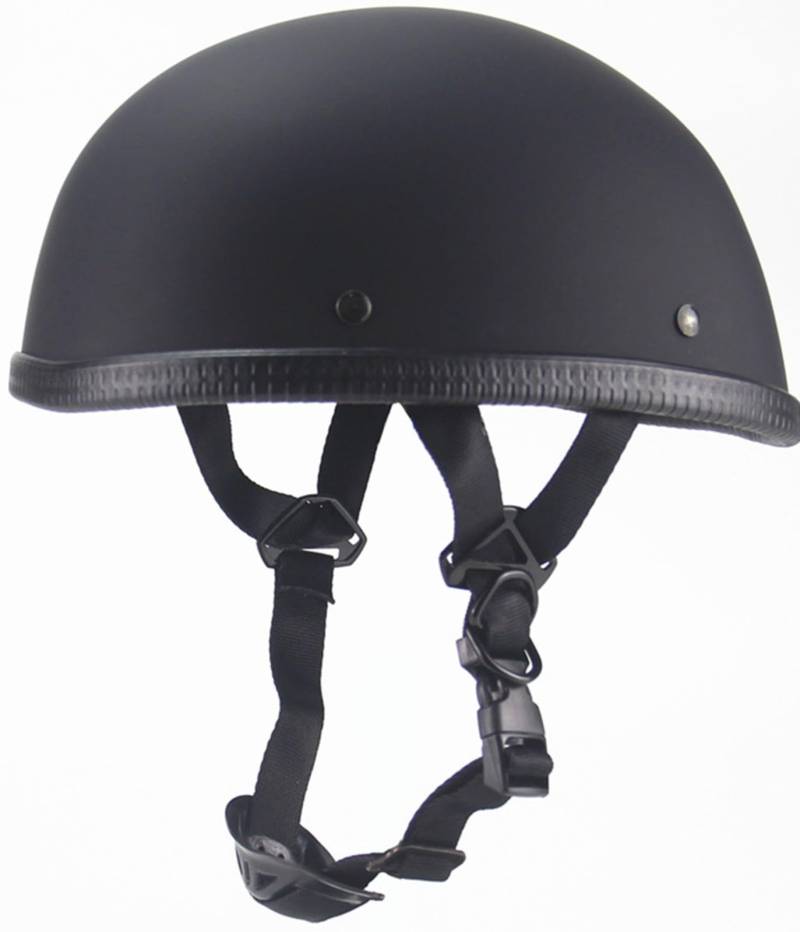 Motorrad Halb Jethelm, Mattschwarzer Schutzschalenhelm, Motorradhelm DOT/ECE-Zugelassen Halbhelme Universal Für Bike Mopeds Roller Scoote Moped Mofa Für Herren Und Damen 2,M von AEZXSHOP