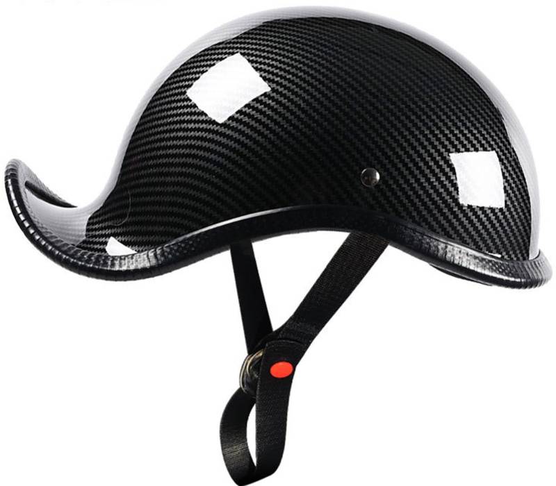 Motorrad Helm, Mopedhelm Halbschalenhelm Baseballmütze-Helm Baseball Cap Brain-Cap Motorradhelm Mit DOT/ECE Zugelassen Chopper Scooter Helm Für Bike Chopper Moped 12,XL von AEZXSHOP