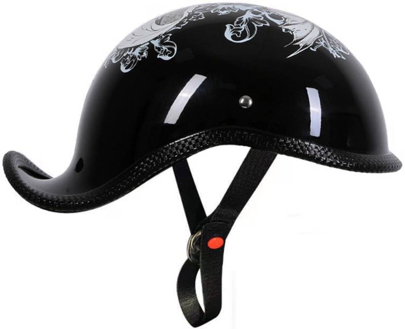 Motorrad Helm, Mopedhelm Halbschalenhelm Baseballmütze-Helm Baseball Cap Brain-Cap Motorradhelm Mit DOT/ECE Zugelassen Chopper Scooter Helm Für Bike Chopper Moped 8,XL von AEZXSHOP