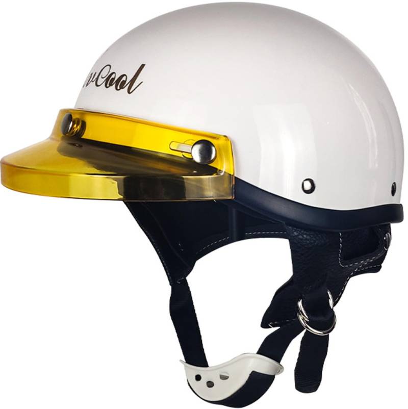 Motorrad Offener Helm, Halbschalenhelm Halbhelm Abs-Schale Kombiniert Mit Eps-Pufferschicht DOT/ECE-Zugelassen Halboffenen Helm Für Bike Mopeds Roller Scoote Moped Mofa 7,XL von AEZXSHOP