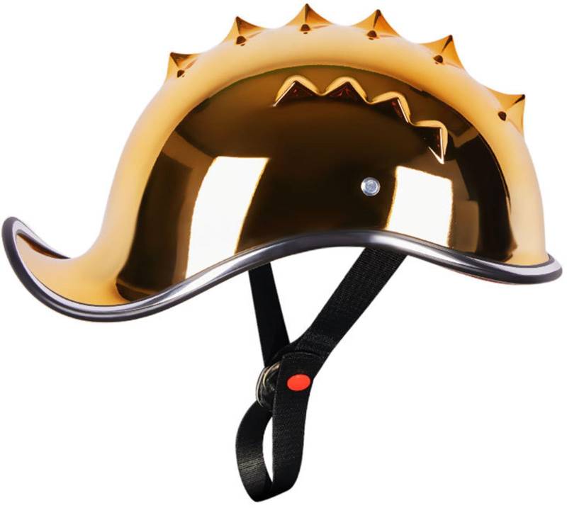 Retro Motorradhelm Halbschalenhelm Mit DOT/ECE Zulassung Baseball Cap Helm Jethelm Deutscher Stil Totenkopf Kappe Helm Motorrad Helm Für Männer Und Frauen Roller Scoote Moped Mofa 1,M von AEZXSHOP