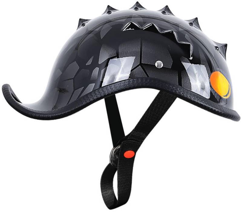 Vintage Motorrad Baseball Cap Halbhelme, Retro Jethelm Halbschalenhelm Mit DOT/ECE Zulassung Mit Schnellverschluss Für Scooter Cruiser Chopper Herren Damen Motorradhelm 8,M von AEZXSHOP