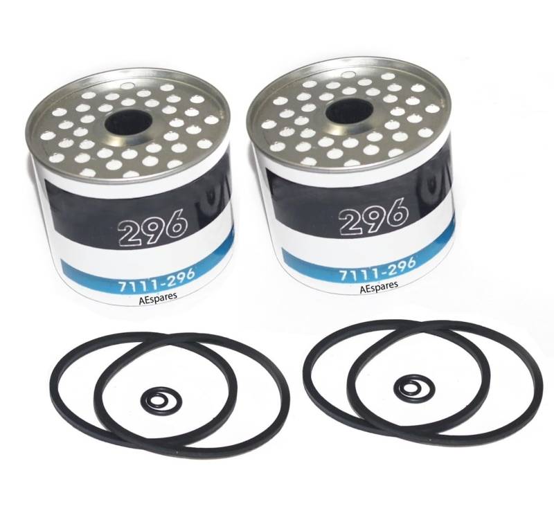 AEspares Diesel-Kraftstoffölfilter + Unterlegscheibe und O-Ring für Traktorautos 7111-296, 2 Stück von AEspares