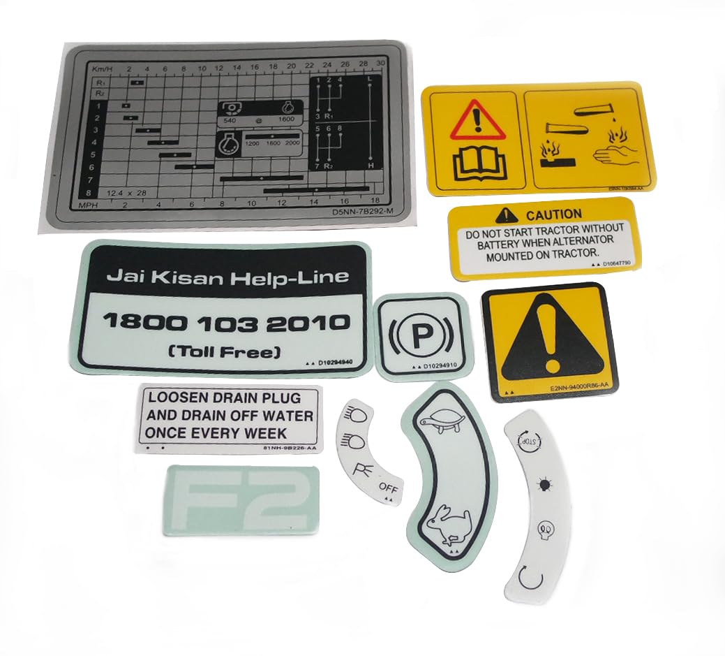 AEspares Gear Decal Set For Ford 3600 3610 3620 3630 Farmtrac 30 35 40 45 50 Deluxe von AEspares