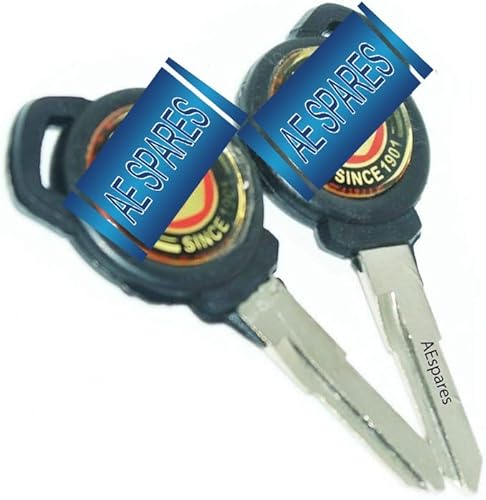AEspares Passend für Royal Enfield Bullet Classic RE Logo Right Cut Schlüssel 2 Einheiten von AEspares