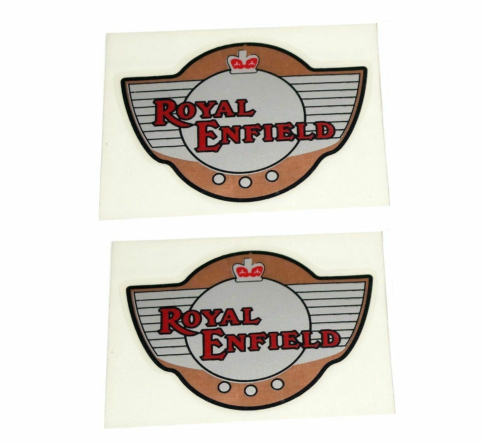 AEspares Passend für Royal Enfield Bullet Flügelkronen-Tank-Abzeichen-Set. AEspares Passend für Royal Enfield Bullet Flügelkronen-Tank-Abzeichen-Set. von AEspares