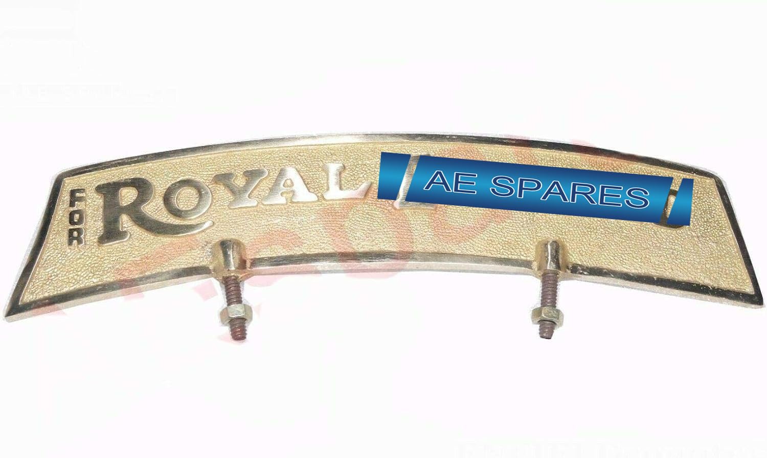 AEspares Passend für Royal Enfield Bullet Front Schutzblech, geprägtes Messing-Kennzeichen von AEspares