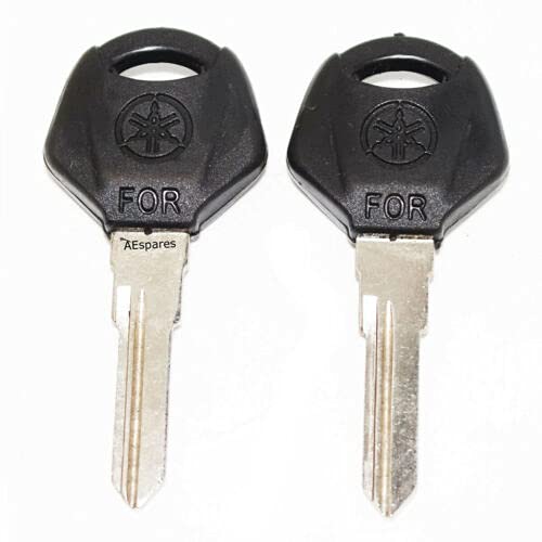 AEspares Schlüssel-Set mit Schlüsselrohling mit geprägtem Yamaha Logo YZF R1 R6 FZ1 FZ6 XJR12 von AEspares