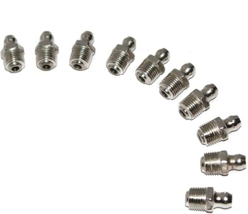 AEspares Schmiernippel, gerade, 1/8 BSP JCB 3CX, 10 Stück von AEspares
