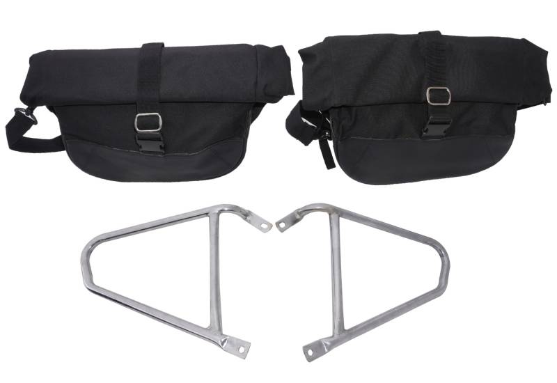 AEspares Weiche Gepäckträgertaschen mit Montageschienen für Royal Enfield GT & Interceptor 650 von AEspares