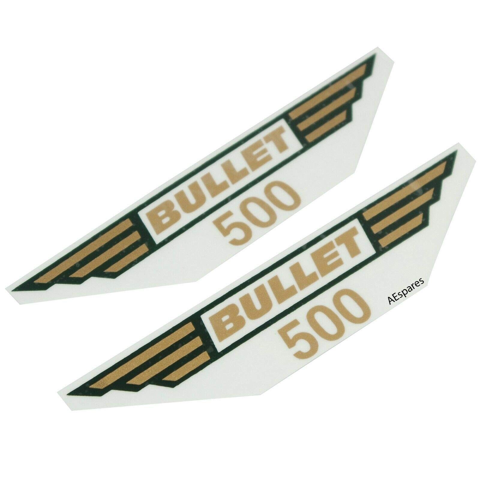 AEspares Werkzeugkasten Aufkleber Emblem Set Golden passend für Royal Enfield 500 Motorrad von AEspares