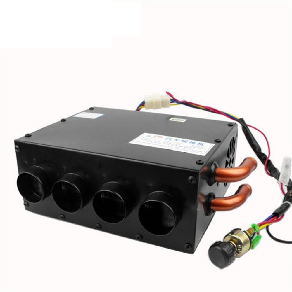 Wechselstromwiderstand 12 V/24 V 4-Loch Tragbare Auto Fahrzeug Heizung Kühlung Heizung Defroster Demister 80 W Fit for RV Boote wohnmobil Lkw Anhänger(12V) von AFAKEREPPV