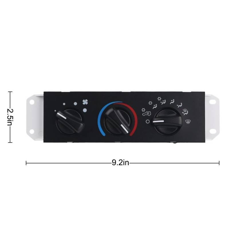 Wechselstromwiderstand Passend for Jeep Wrangler TJ 1999–2004, 1 Set HVAC-Heizungsbedienfeld mit Gebläsemotorschalter, Klimaregelung 55037473AB BL101 HS-373 von AFAKEREPPV