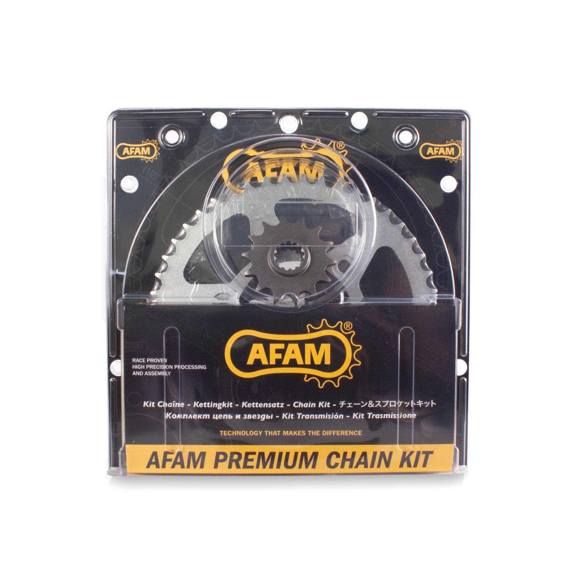 Afam Kettensatz Stahl Kit für BETA RR 50 (Motard Spoke Wheel)(Motard Track Spoke Wheels)(Motard Track) 2012 - 2016 kettenkit von AFAM