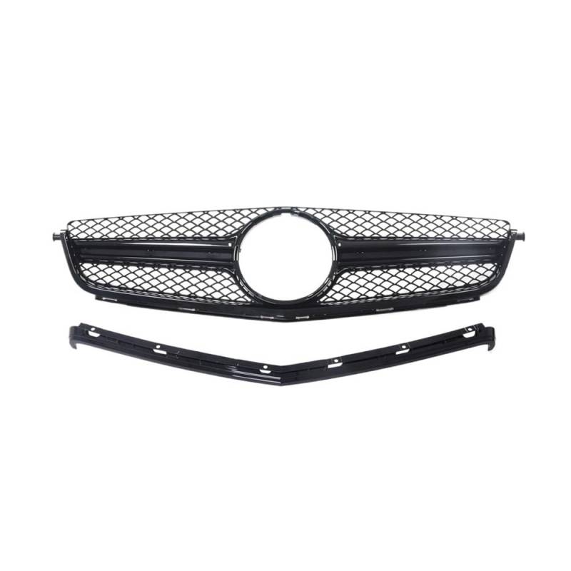 Auto frontstoßstange Grill Für Benz W204 C63 AMG 2012 2013 2014 Auto Kühlergrill Grill W/Rahmen Abdeckung Trim Schwarz Auto Oberen Stoßstange Haube Abdeckung Mesh Grid von AFHEG