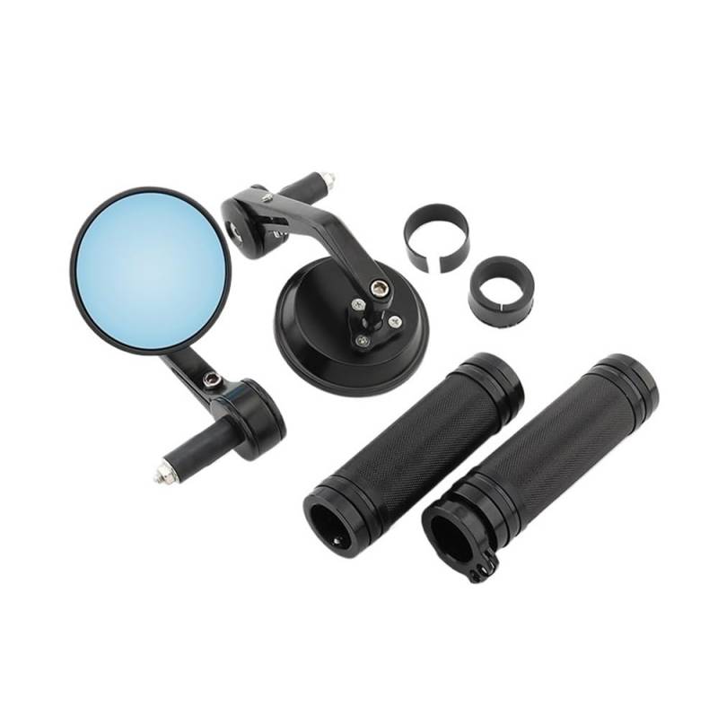 Lenkerendenspiegel Motorrad Motorrad Spiegel 25MM Griff Bar End Rearview Außenspiegel 1 "Griff Griffe Kabel Für Für Sportster Für Bobber Für Chopper von AFHEG
