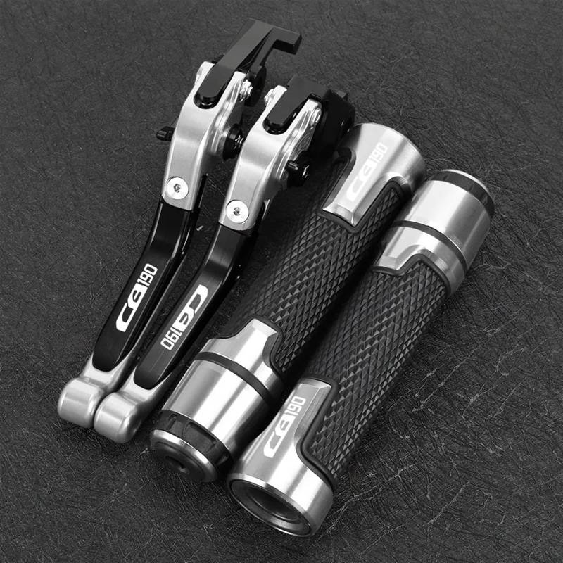 Motorrad Bremshebel Kupplungssatz FÜR H┐ONDA CB190 ALLE Jahre Motorrad Klappbar Ausziehbar Einstellbare Bremskupplungshebel Lenker Handgriffe Enden(L) von AFSDK