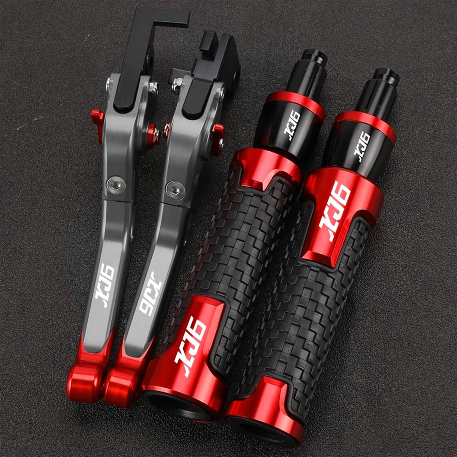 Motorrad Bremshebel Kupplungssatz Motorrad für Y&AMAHA XJ6N XJ6 D&IVERSION 2009-2015 Bremsen Spurstange Handbremse Bremskupplungshebel Lenker Handgriffe Enden(H) von AFSDK