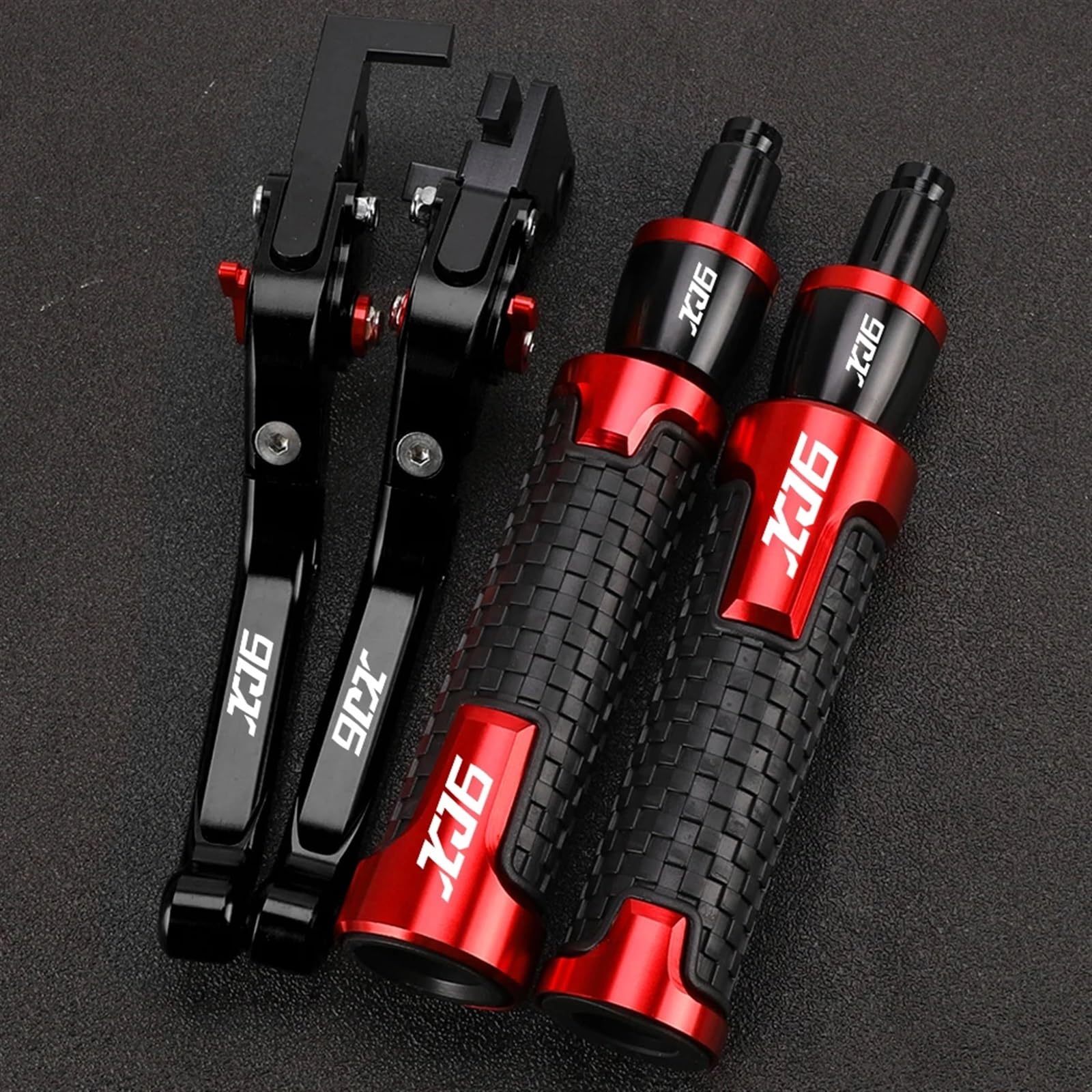 Motorrad Bremshebel Kupplungssatz Motorrad für Y&AMAHA XJ6N XJ6 D&IVERSION 2009-2015 Bremsen Spurstange Handbremse Bremskupplungshebel Lenker Handgriffe Enden(P) von AFSDK