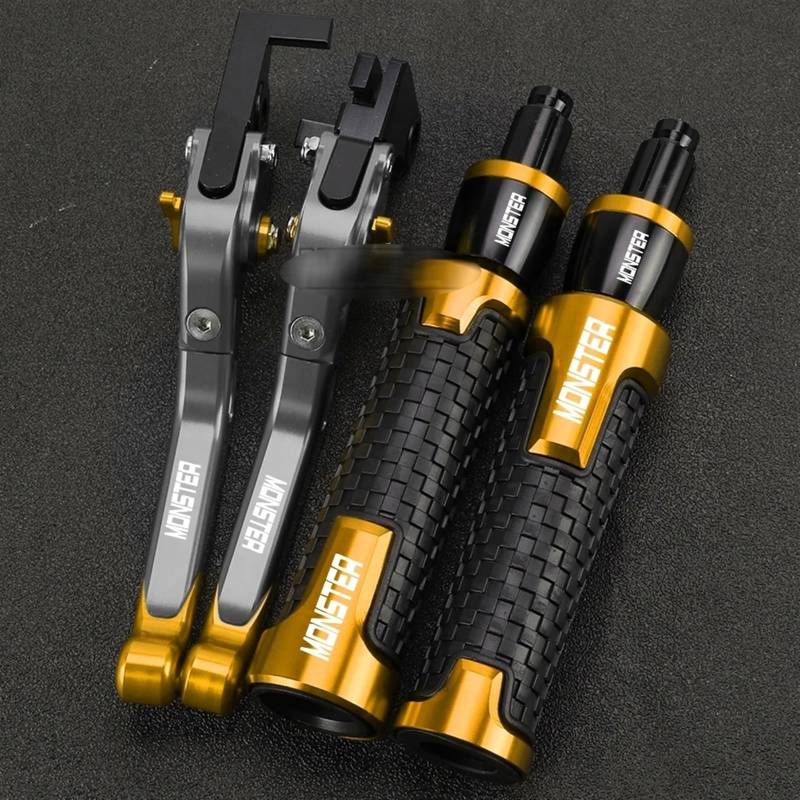 Motorrad Bremshebel Kupplungssatz Motorradbremskupplungshebel Und Lenkergriffe Enden Für D┐ucati M┐onster 1000 2003-2006 M┐onster 750 900 M900 D┐ark 1999-2003 2002(R) von AFSDK