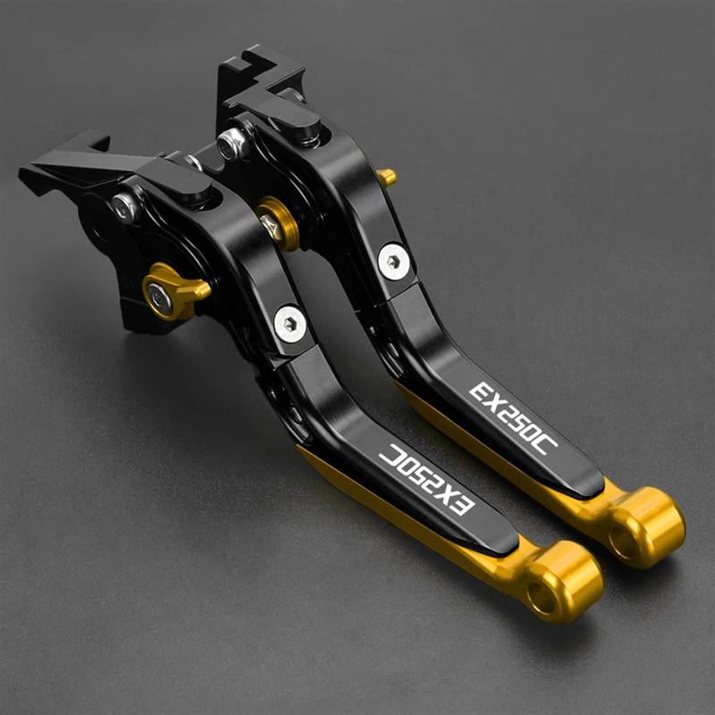 Motorrad Bremshebel Kupplungssatz Passend für K┐awasaki EX250C 1983 1984 1985 EX 250C Motorrad EX 250 c C 83-85 Einstellbare Kupplungsbremshebel 22 mm Handgriffe Lenker(T) von AFSDK