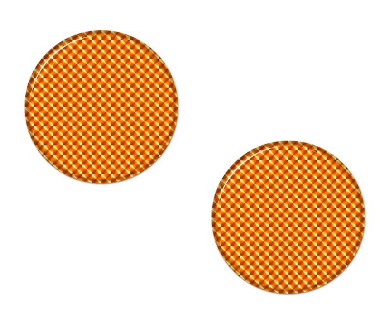 AG Design A-CZ-082 Aufkleber Reflektor Rund, 3D, Durchmesser 5 cm, 2er-Set - Orange von AG Design