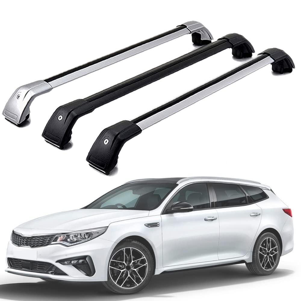 DachträGer RelingträGer für Kia Optima Sportswagon JF Estaet 2016-2019, Dachgepäckträger Alu Dachgepäckablage AbschließBar Bis Belastbar 300 Kg, Black-1-Pair DachträGer RelingträGer für Kia Optima Sportswagon JF Estaet 2016-2019, Dachgepäckträger Alu Dachgepäckablage AbschließBar Bis Belastbar 300 Kg, Black-1-Pair von AGALUS