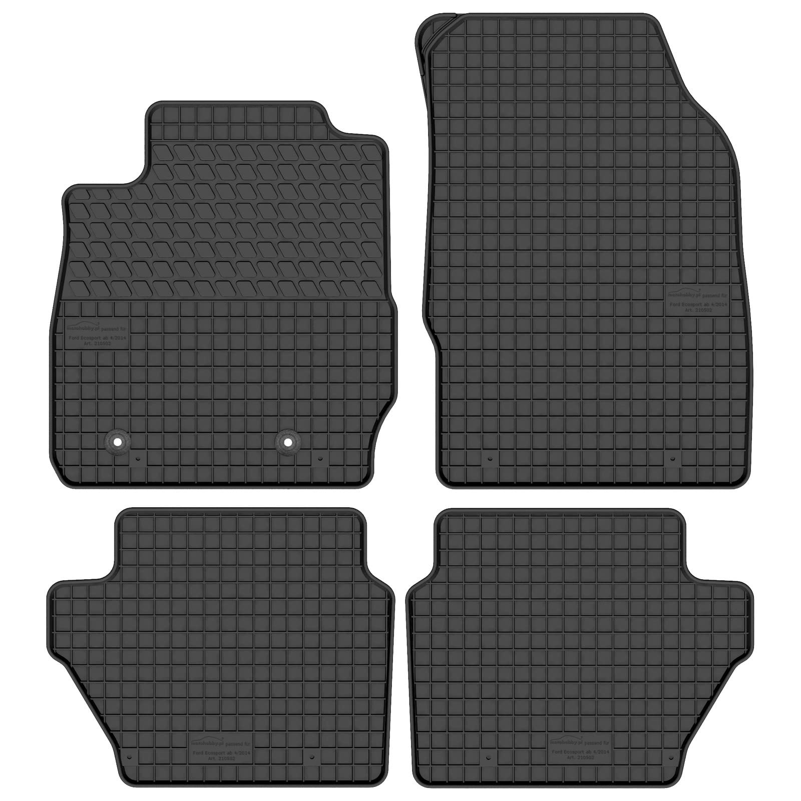 AGCPdirect Gummi Matten Fußmatten Passgenau 4-teilig Set für Ford EcoSport 2014-2023 von AGCPdirect