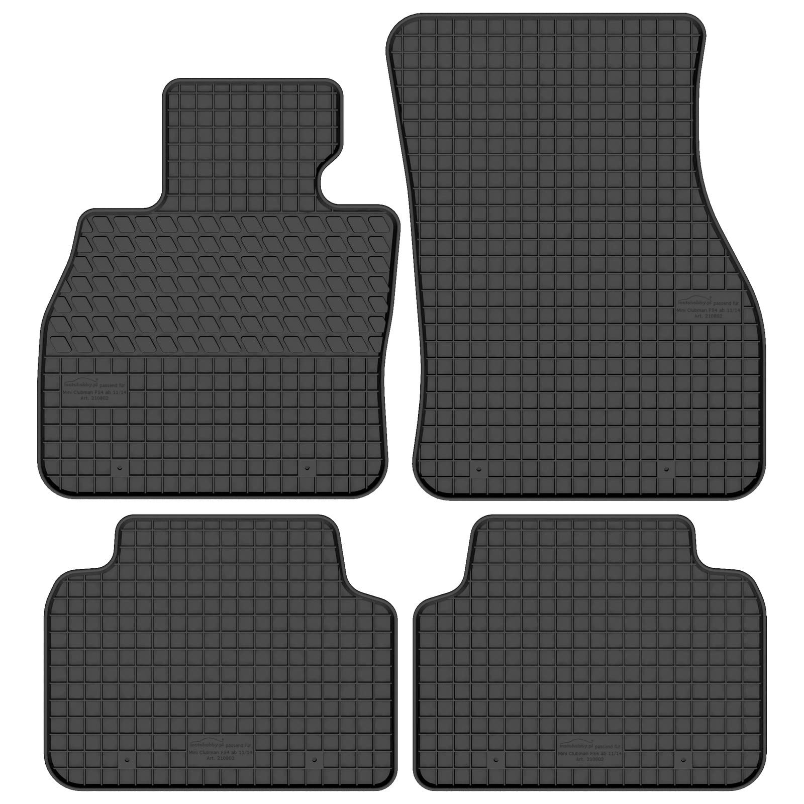 AGCPdirect Gummi Matten Fußmatten Passgenau 4-teilig Set für Mini Clubman F54 2015-2023 von AGCPdirect