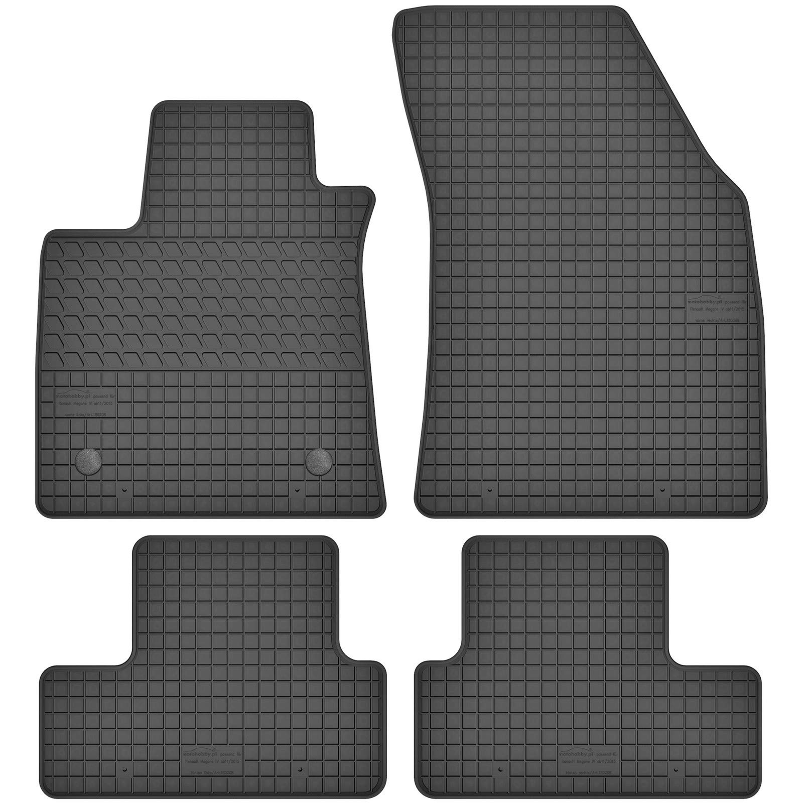 AGCPdirect Gummi Matten Fußmatten Passgenau 4-teilig Set für Renault Megane 4 2016-2021 von AGCPdirect