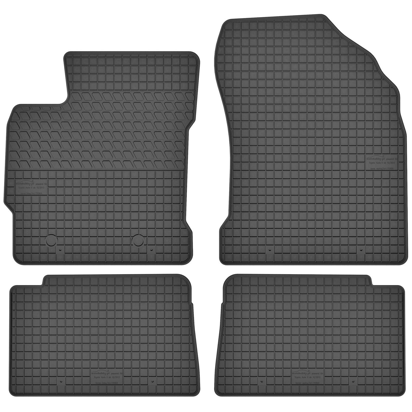 AGCPdirect Gummi Matten Fußmatten Passgenau 4-teilig Set für Toyota Auris 2013-2018 und Toyota Corolla 2012-2018 von AGCPdirect