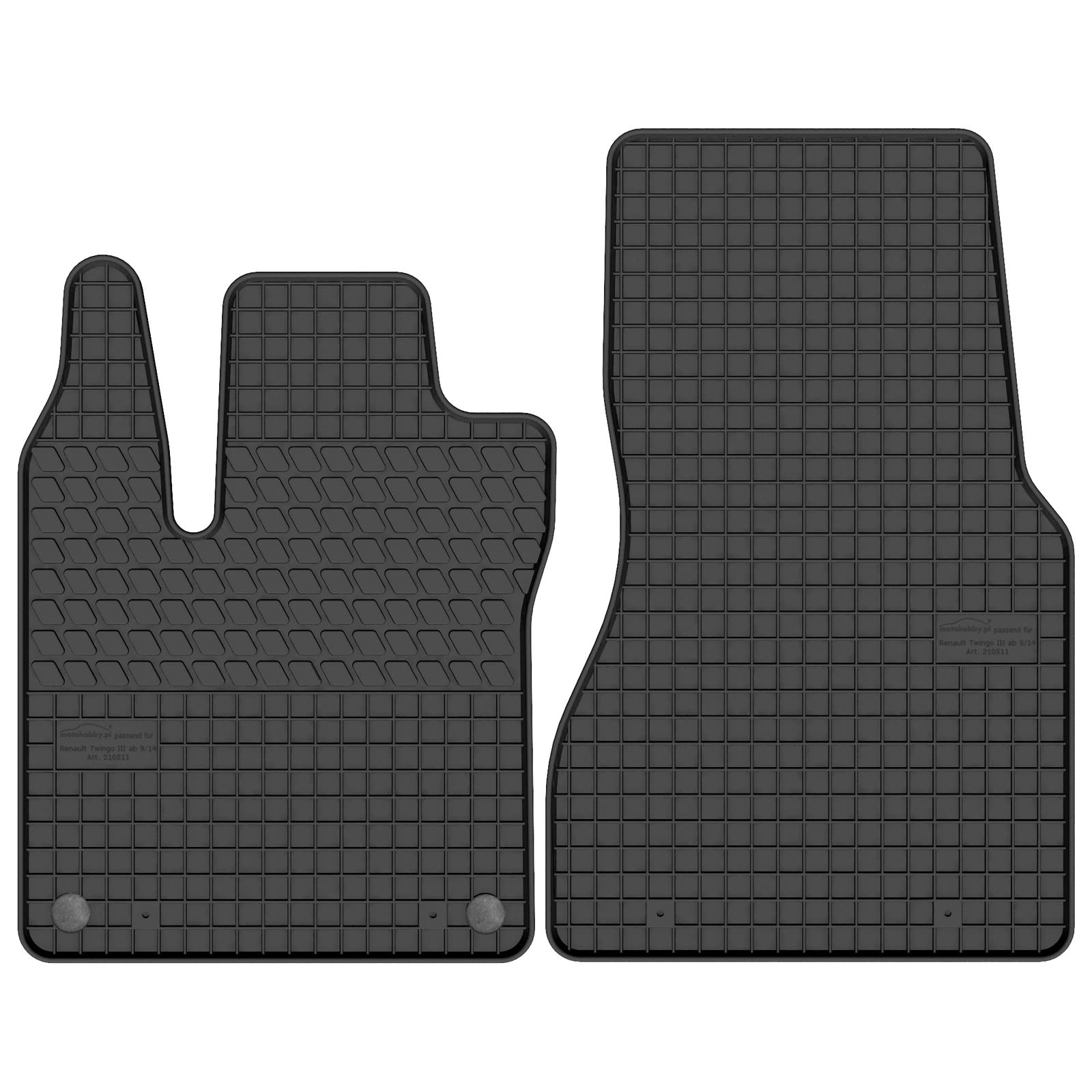 AGCPdirect Gummi Matten Fußmatten Passgenau Vorne Set für Renault Twingo 3 2014-2023 von AGCPdirect