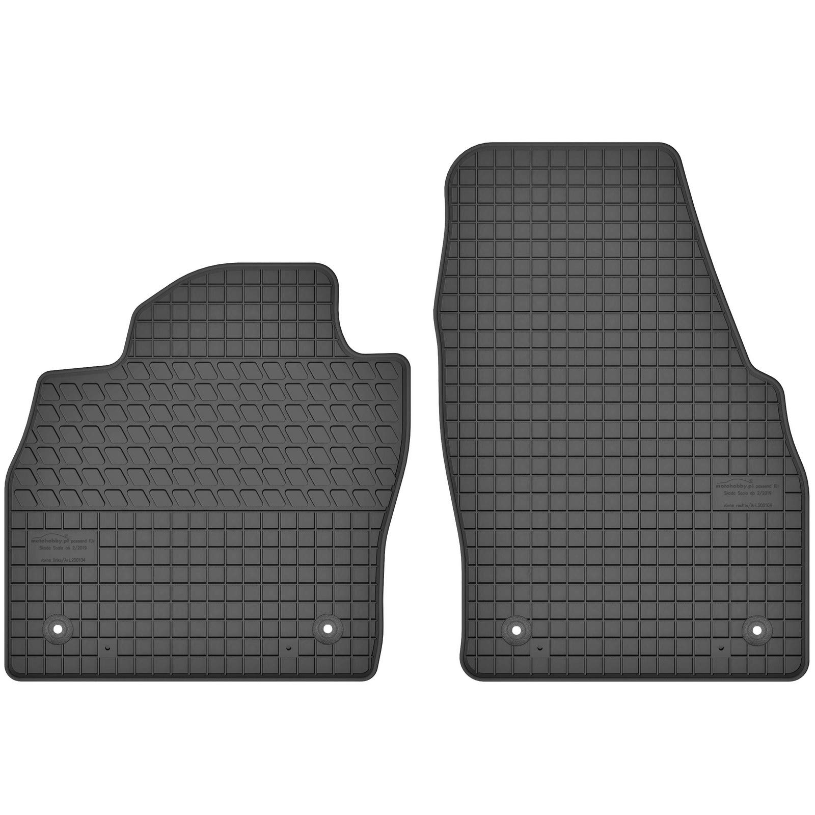 AGCPdirect Gummi Matten Fußmatten Passgenau Vorne Set für Skoda Kamiq 2019-2021 und Skoda Scala 2019-2021 AGCPdirect Gummi Matten Fußmatten Passgenau Vorne Set für Skoda Kamiq 2019-2021 und Skoda Scala 2019-2021 von AGCPdirect